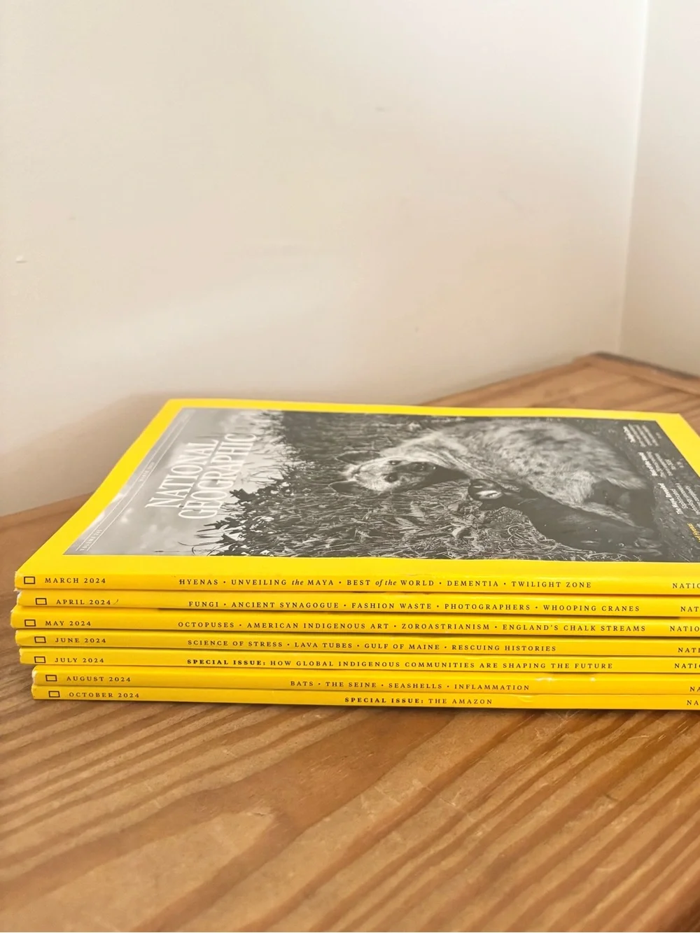 💥 2024 National Geographic Set: March, April, May, June, July, August, October